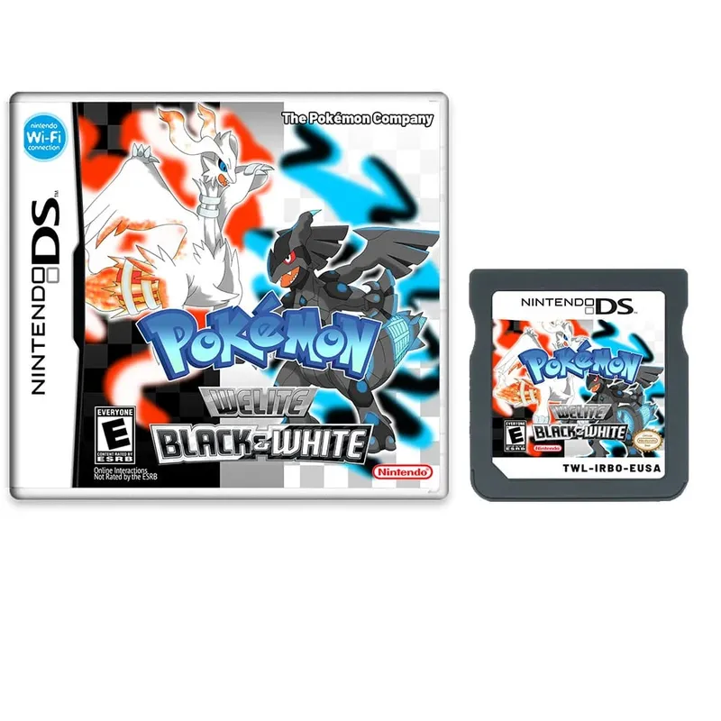 Anime Pokemon Series NDS Game Cartridge Video Game Console Moemon Silver Yellow KAIZO MoonBlack2 Hobby Collection Gifts Toys