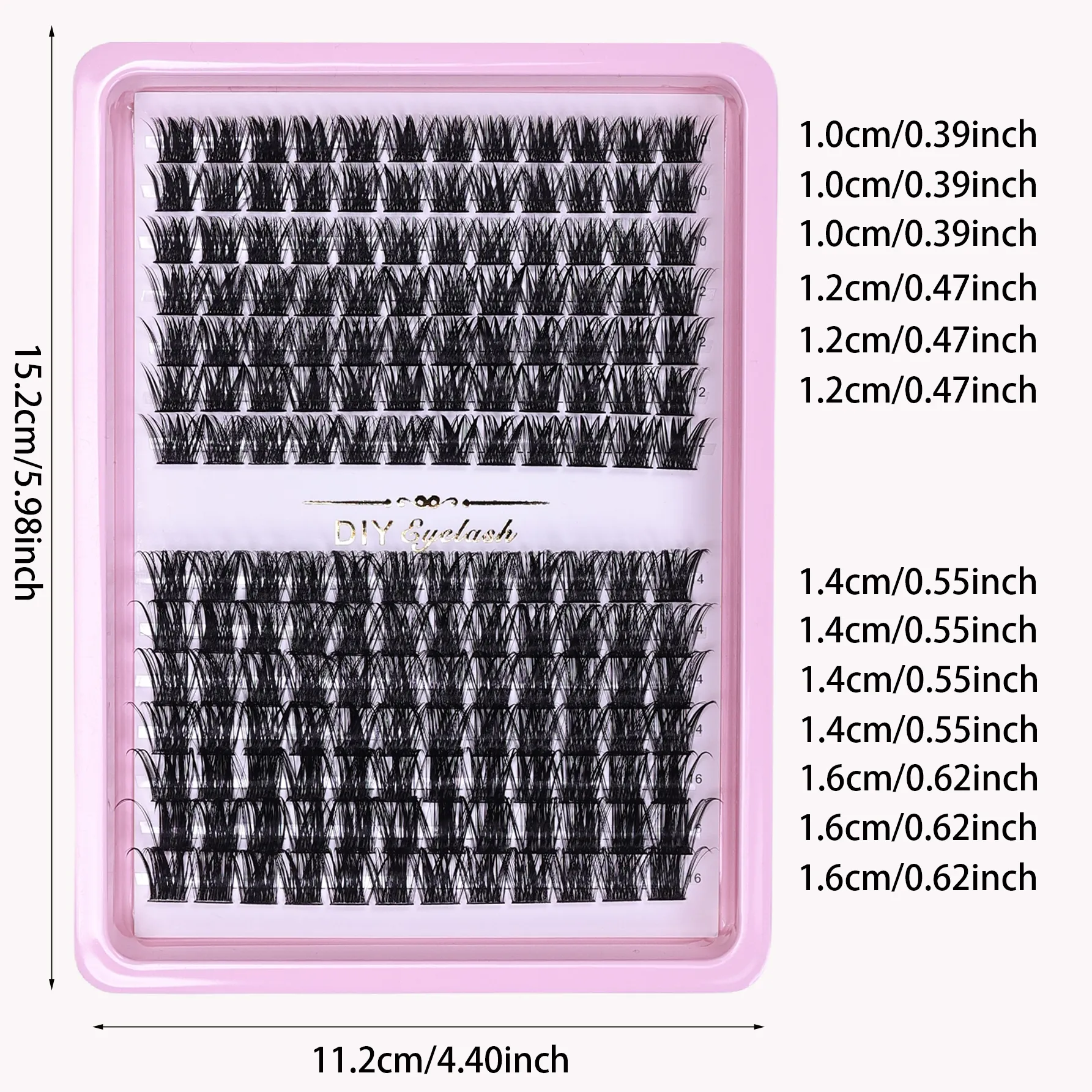 D Curl Cluster Lashes Individual Eyelash Extensions Fluffy False Lashes Segmented DIY Lash Clusters for Home Daily Eye Makeup