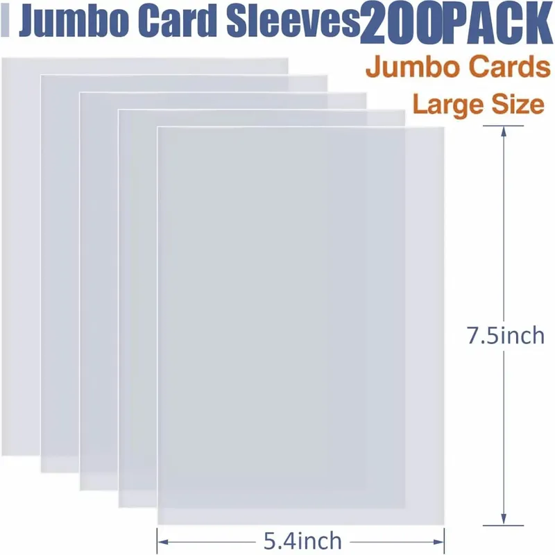Jumbo Cards Sleeves L Xl Large Size Transparent Card Holder Protector For Tcg Mtg Game Sport Cards Oversized Trading Card Photo