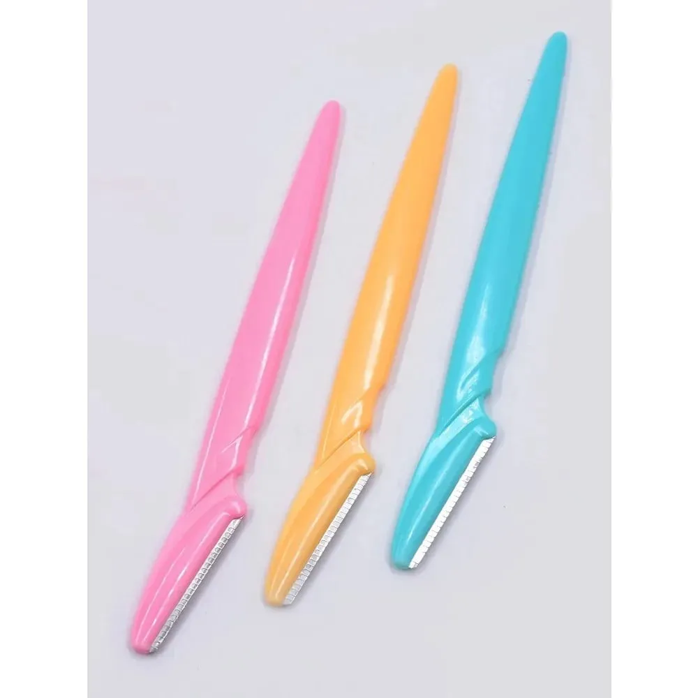 Eyebrow Trimmer 40PCS Brown Eyebrow Razor Safe Face Body Hair Removal Shaver Blades Woman Eyebrow Shaping Knife Razors
