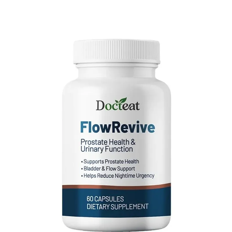 Docteat FlowRevive Prostate Health Capsules for Men with Quercetin Supports Normal Urinary Flow & Bladder Comfort 60 Capsules