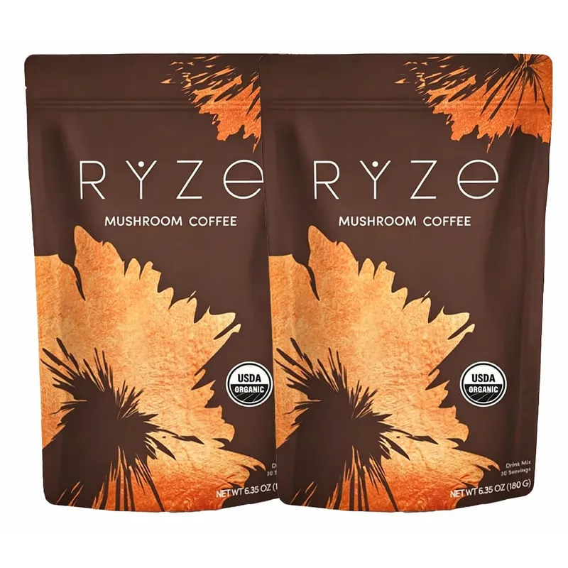 Medium Roast Instant Coffee Powder Mushroom Coffee for Energy Focus Digestion Immunity