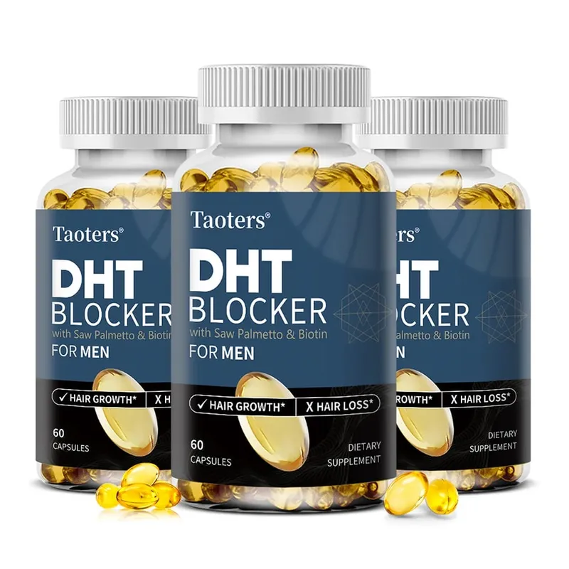 DHT Blocker Hair Growth Supplement with Saw Palmetto Support Thicker Hair Reduce Thinning & Breakage Boost Scalp Health
