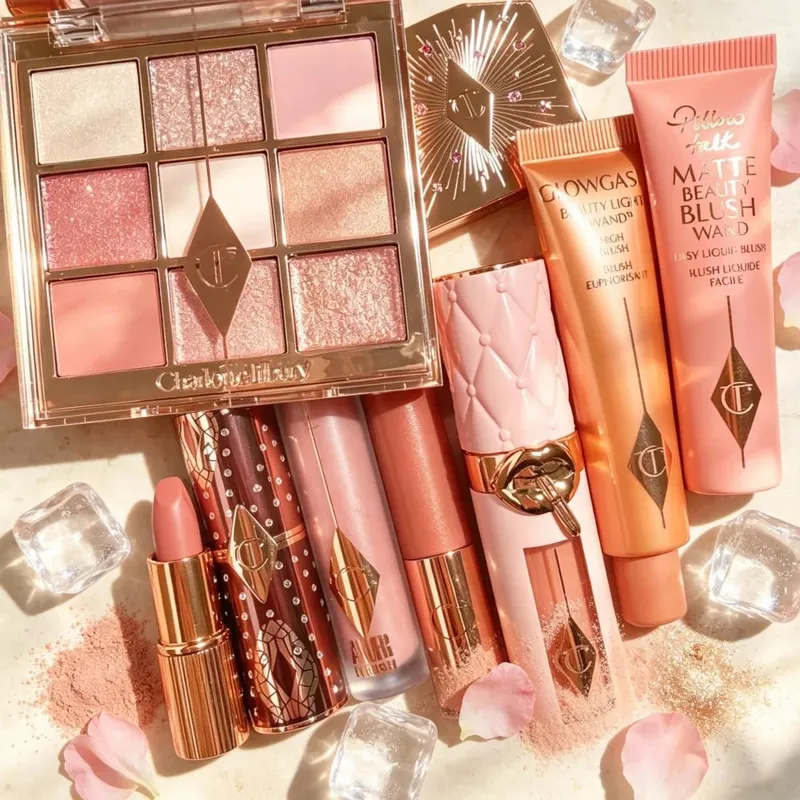 CT Snadno použitelná paleta očních stínů se 4 odstíny a 9 odstíny Charlotte Tilbury Lip Balm Pillow Talk Big Lip Plumpgasm Lip Blush Makeup Gift