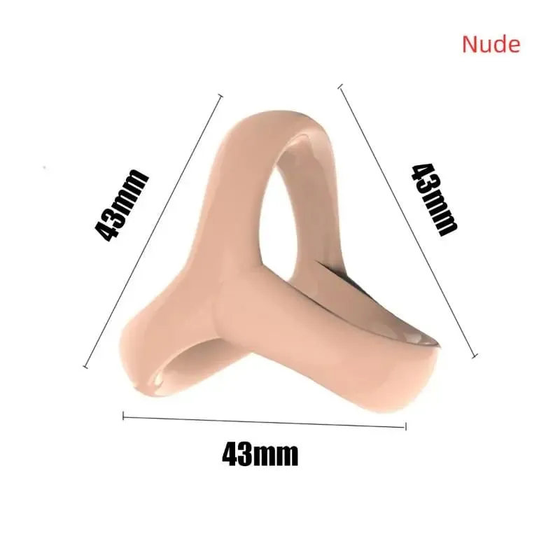 1Pcs Semen Delay Cock Ring Soft TPE Triangle Penis Ring For Men Adult Sex Toy Male Enhancement Accessory