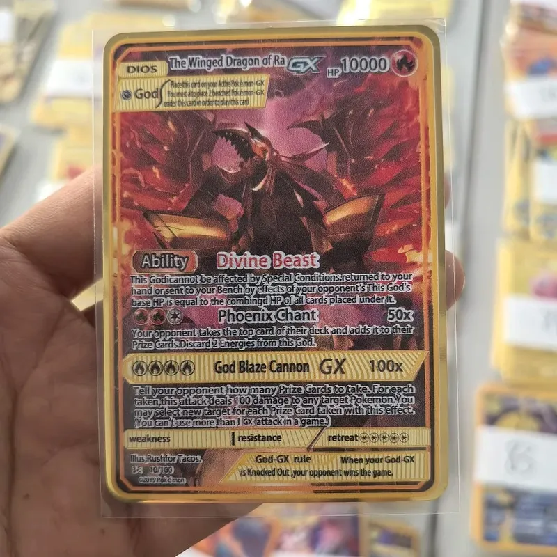 10000HP Charizard Vmax Pokemon Cards Metal English Card Arceus GX Vstar V Golden Limited Kids Gift Game Battle Collection Cards