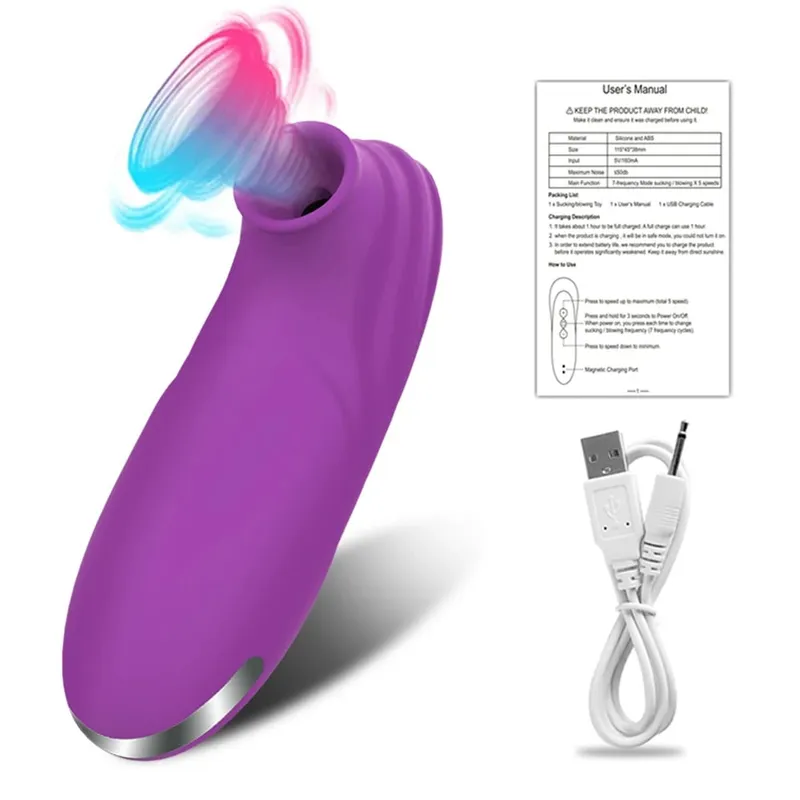 Clit Sucker Vibrator Vacuum Sucking Vibrating Clitoris Nipples Stimulator Female Masturbator Adult Goods Sex Toy for Women