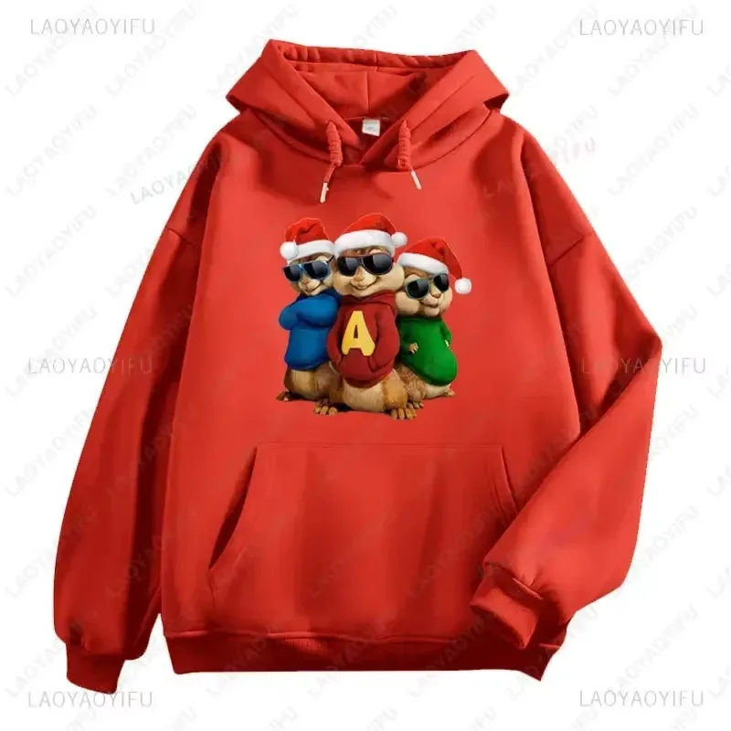 Alvin and The Chipmunks Anime Hoodies Eco Friendly A Letters Printing Sweatshirt Casual Streetwear Unisex Pullovers promo