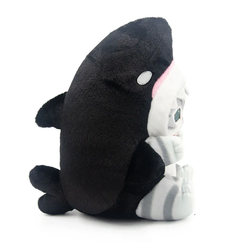 27cm Mofusand Shark Cat Plush Toys Cute Cartoon Stuffed Animals Doll Soft Kawaii Anime Cat Hugging Plush Pillow