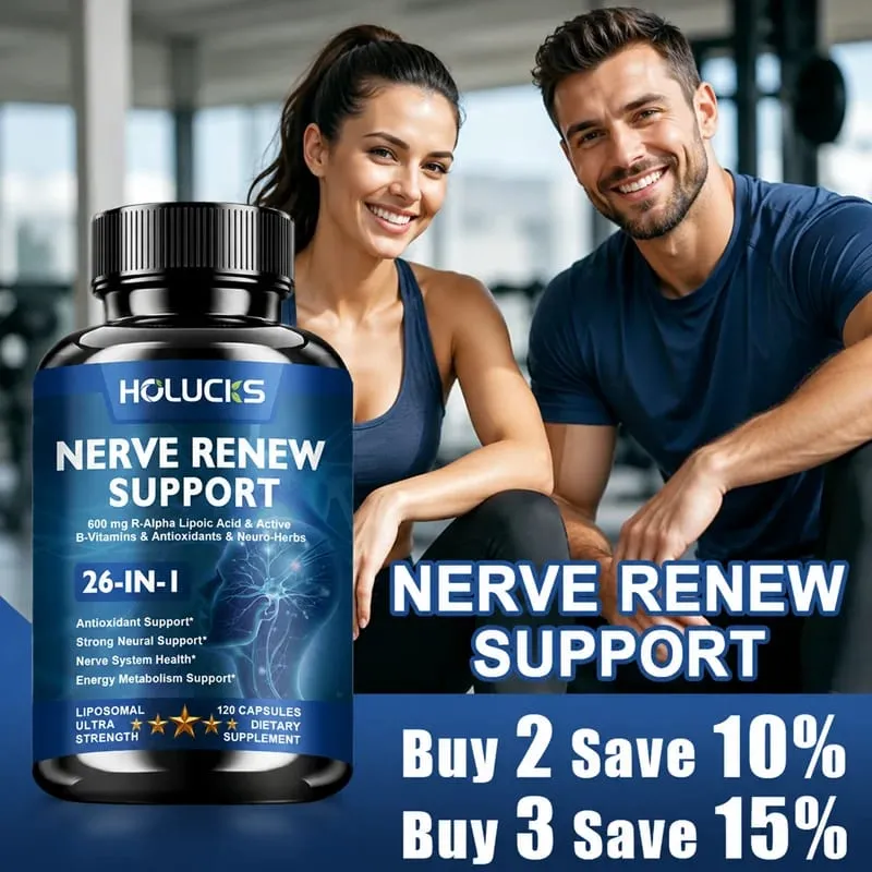 Advanced Nerve Nutrition Capsules with L-Theanine & Zinc Maintain Neural Comfort Metabolism & Healthy Nerve System