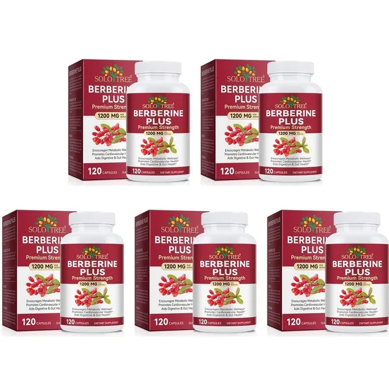 Berberine Plus Capsules 1200mg Berberine HCl Metabolism & Digestive Gut Health Support 120 Capsules