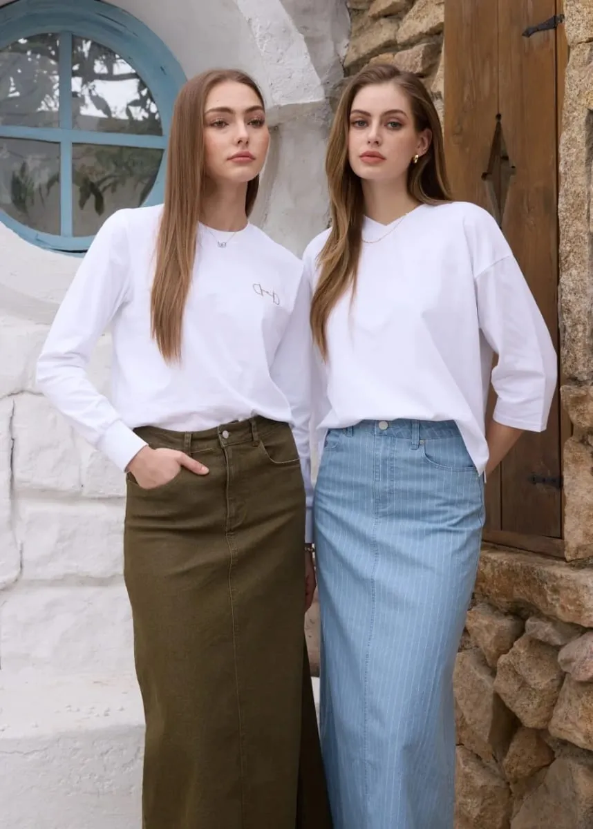 AS SS26 oversize loose T-shirt dress + V neck T-shirt + skirt set casual style woman clothes
