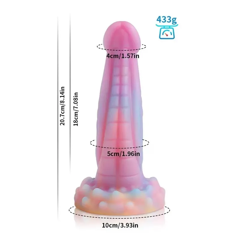 Realistic Night Glowing Anal Plug Luminous Monster Dragon Dildo for Women Men Butt Plug Sexy Dog Shape Sex Toy for Couples — image 6