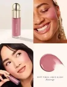Zestaw do makijażu Rare Beauty Płynny rozświetlacz Pozostaje wilgotny i nie wysycha Róż w kremie Błyszczący, wilgotny naturalny róż w płynie