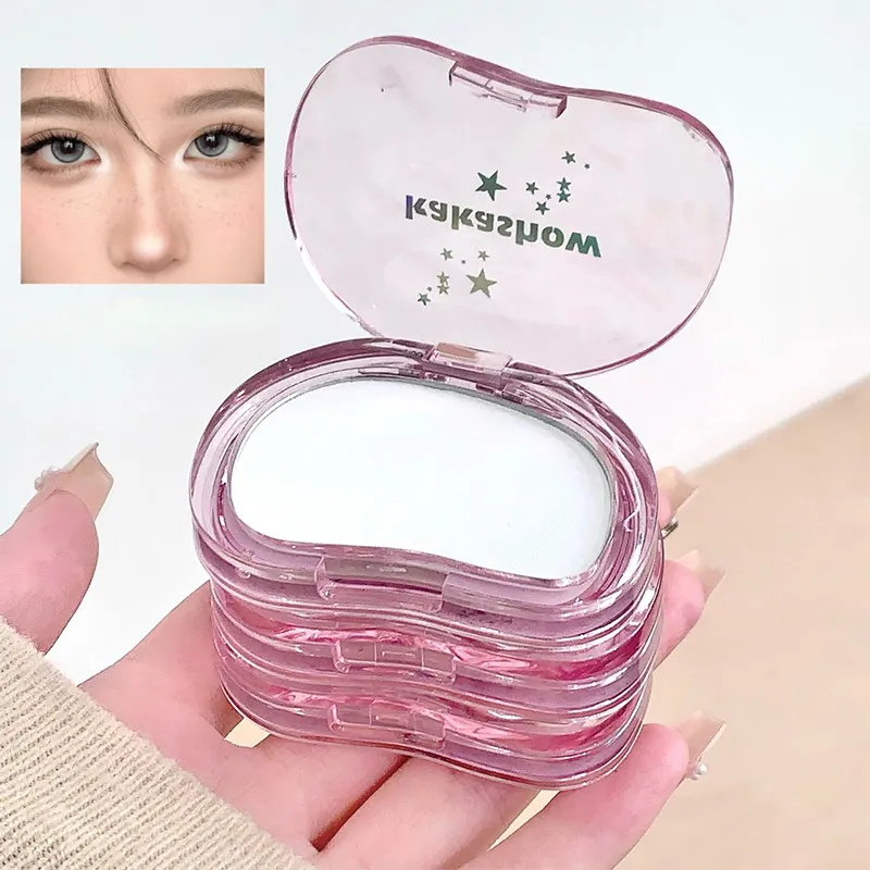 Matte Highlighter Powder Eyeshadow Palette White Long Lasting Natural 3D Brightening Eye Makeup Palette Brighten Face High Gloss