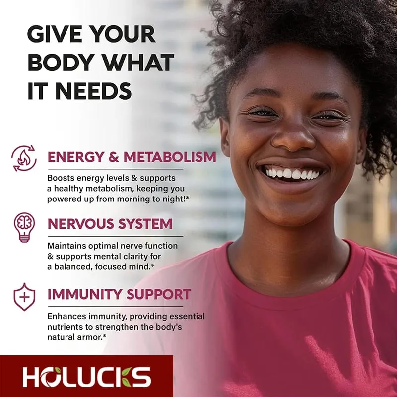 High Absorption B-Complex Capsules with Biotin & Folate Support Mood Balance Immune Skin & Nails Health for Daily Life