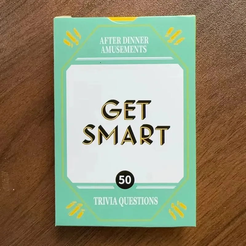Multi-Themed Dinner Party Mini Card Game Portable Travel Party Games Trivia Riddles & Conversation Starters for Adults & Kids