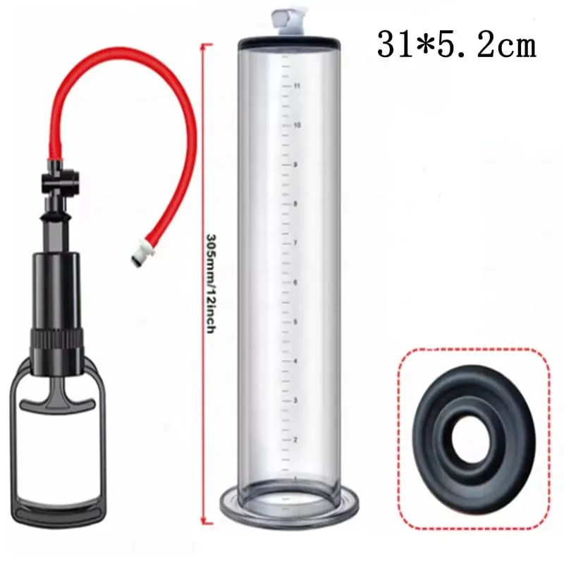 Manual Penis Pump Acrylic Penis Enlarger Sex Toy For Men Vacuum Pump Male Masturbation Penis Extender Trainer Adults Sex Product