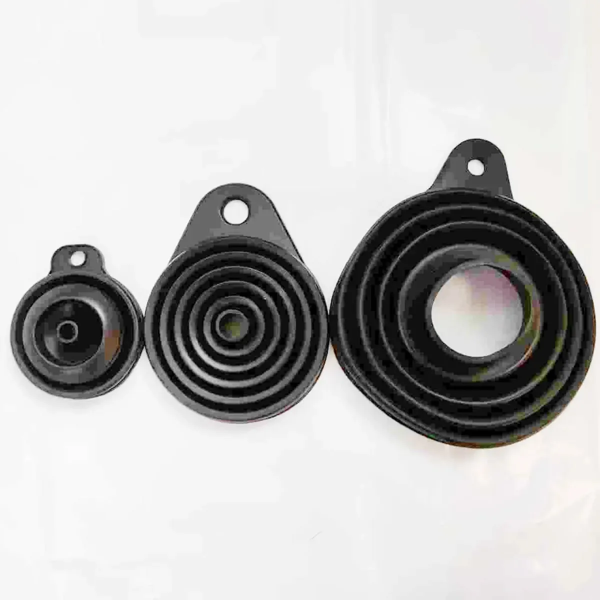 Ensemble d'entonnoirs pliables en Silicone, 3 pièces, grand pot de conserve pliable pour bouche Large et bouteilles régulières, remplissage à usage de cuisine