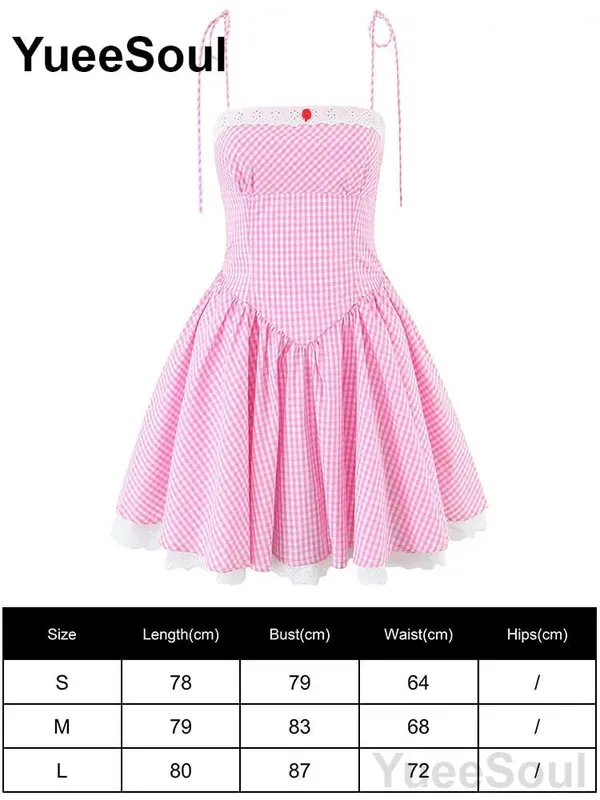 Pink Women's Dress Elegant Evening Birthday Party Female Dresses 2026 Summer New Sweet Cute Y2K Casual High Street Lolita Dress