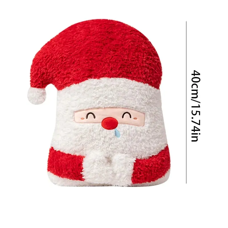 Christmas Back Pillow Gingerbread Man Sofa Cushion Pillow Christmas Santa Elk Snow Man Plush Toy Kid Christmas Birthday Gift