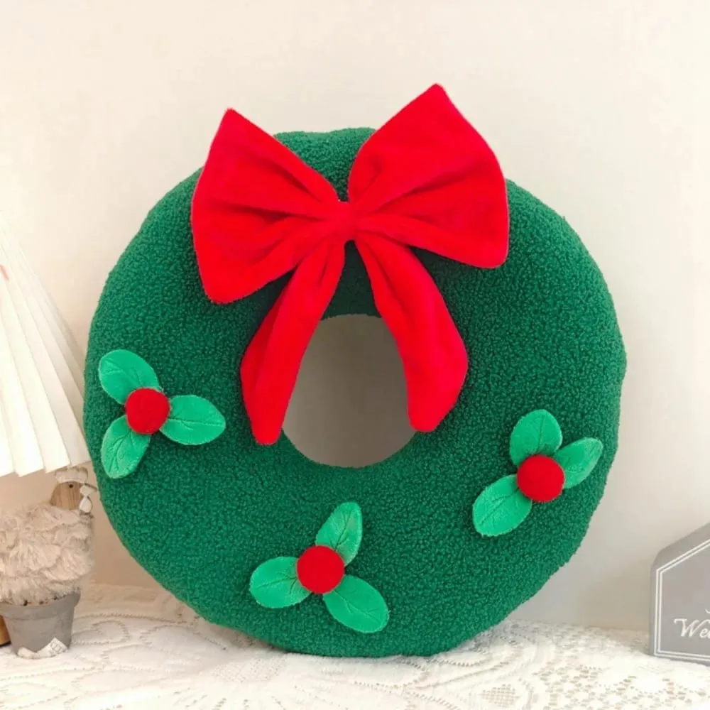 New Soft Christmas Cartoon Pillow Red Plush Red Decoration Pillow Candy Crutch Living Room Sofa Cushions Christmas