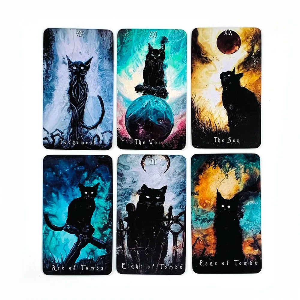 New Tarot Haunted Cat Tarot Deck Fate Divination Oracle Board Games Playing Card Family Party Entertainment Cards Game — image 4