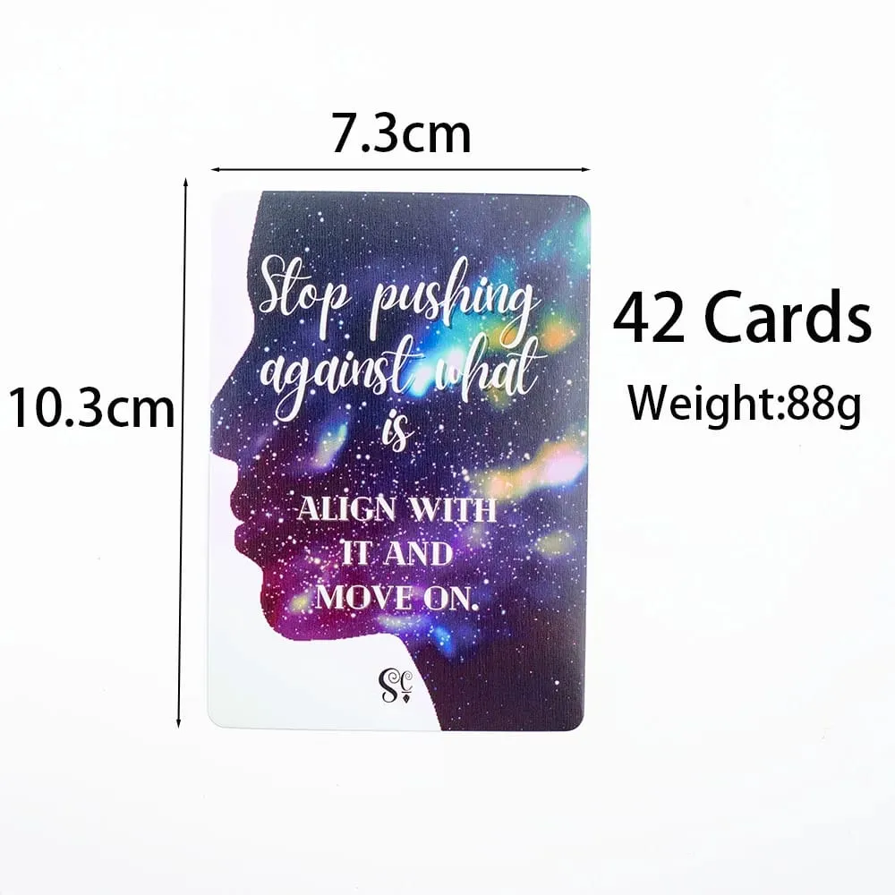 42 Oracle Card Deck Cosmic Messages Divination Inspirational Board Playing Games English Version 10.3x7.3cm