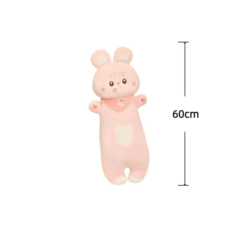 Aninimal Plush Pillow 60/80cm Rabbit Pig Bear Stuffed Cushion Kawaii Home Decor Toys Accompany Sleep Toy Birthday Surprise Gift