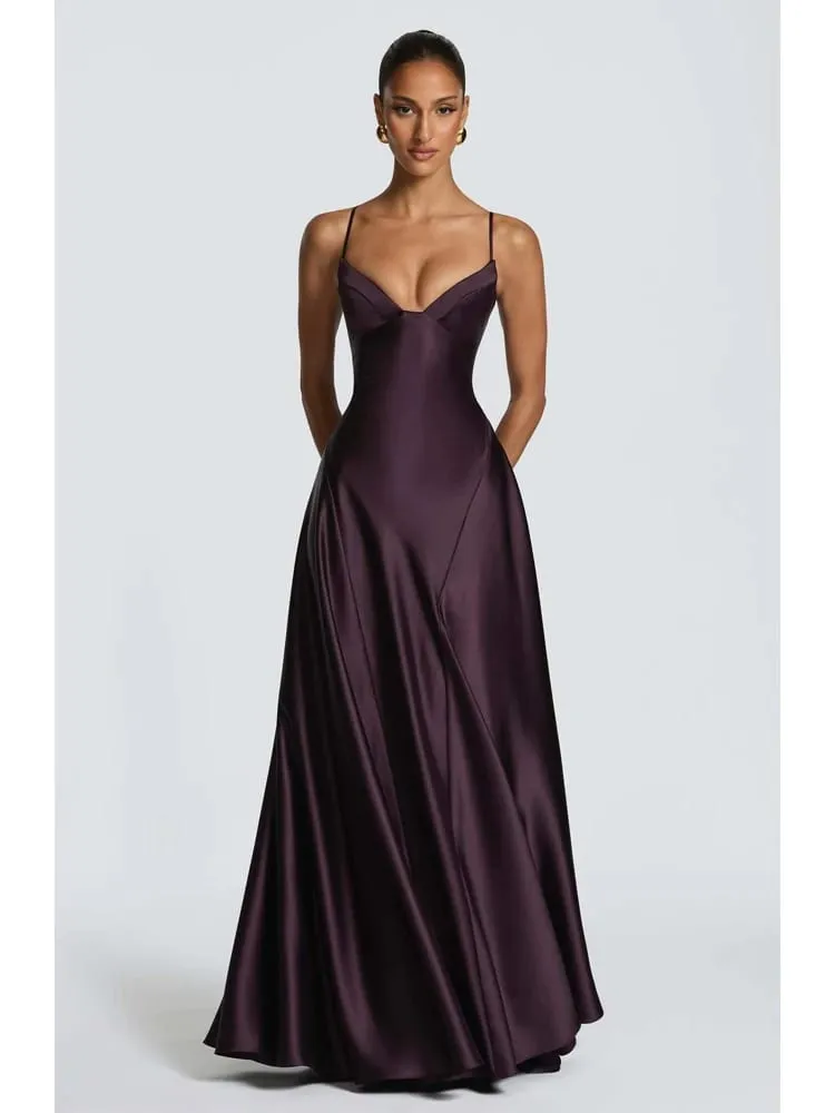 Femmes jaune coupe basse dos nu taille haute Robe à lacets sans manches taille Cincher Spaghetti sangle robes fête Club femmes Robe — image 5