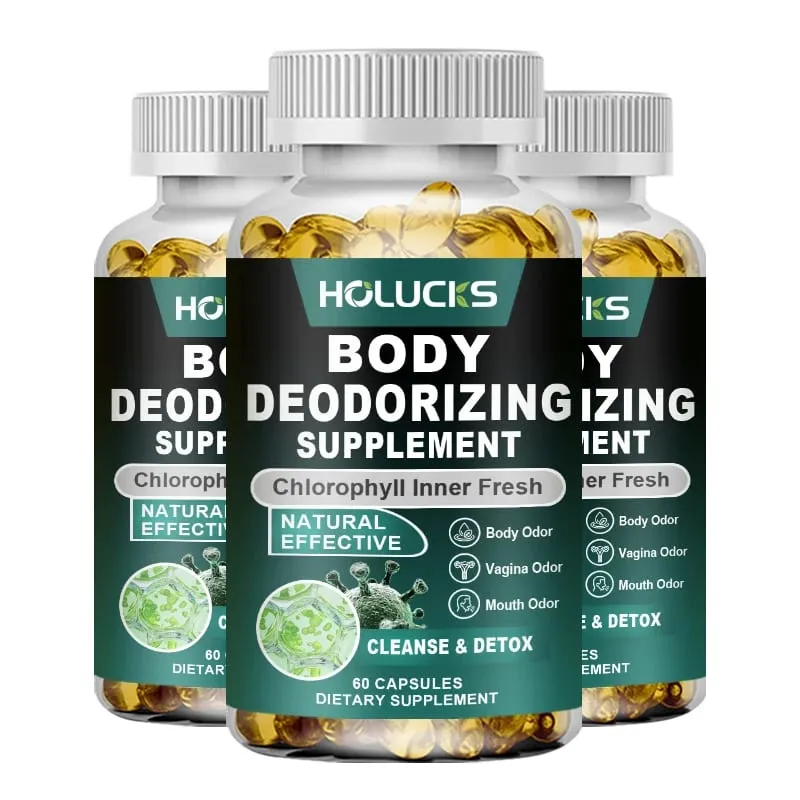 Chlorophyll Capsules Supplement Body Deodorizing & Internal Cleanse Support Digestion Gut & Skin Health Energy Boost