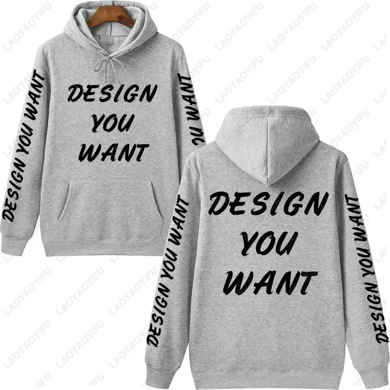Personalisiertes Foto-Hoodie für den Herbst, wärmendes und bequemes Sweatshirt, Unisex, lässig, individuell bedruckter Text, DIY-Hoodie-Mode