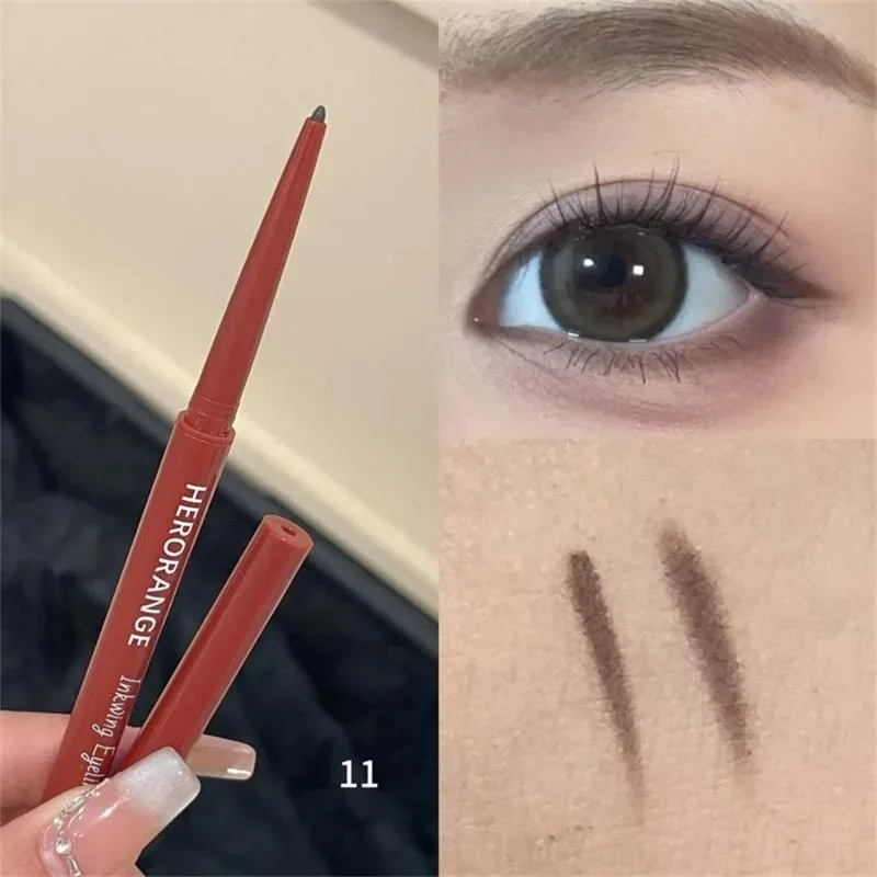 12 Colors Eyeliner Pencil Wine Red Waterproof Lasting Matte Brown Eyeshadow Contour Stick High Pigment Lying Silkworm Eye Makeup