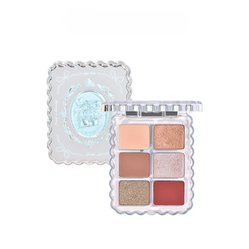 Gogotales Gemstone 6 Color Eye Shadow Matte Earth Pearlescent Daily Orange Brown Dream Crystal