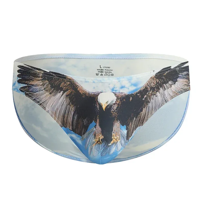 3D Animal Print Men's Briefs High-Quality Breathable Stretch Underwear for Men Slip-On Comfortable Male Panties — image 9