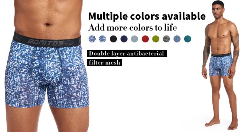 6 Pieces Solid Color Men's Panties BONITOS Letter Waistband Boxer Briefs Cotton Underwear Mens Boxers Classic Men Underpants — image 18