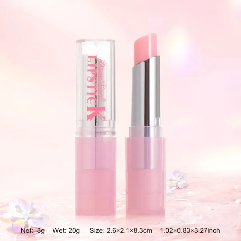 Baume à lèvres couleur hydratant brillant imperméable longue durée baume à lèvres rose avec effet brillant adapté à tous les types de peau apaisant a