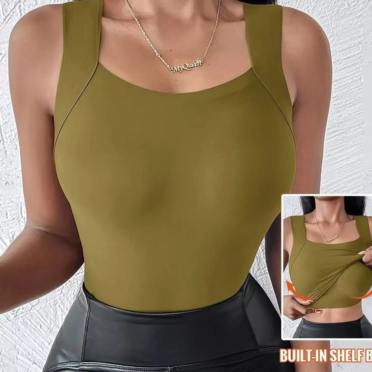 Sexy Sleeveless Tank Tops Women Casual Vest Crop Camisole Seamless Sports Underwear with Chest Pads Summer Female Bra Lingerie