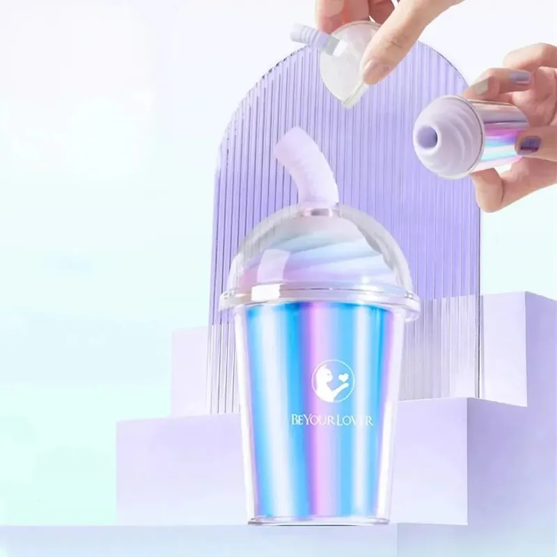Alarm Clock Shape Creative Sucking Vibrator Clitoral Stimulator with Licking Tongue for Women Adult Sex Toy