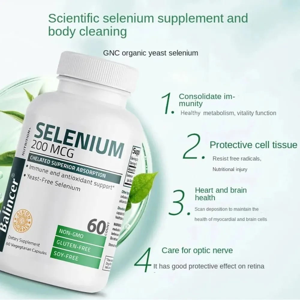 Selenium - Natural Antioxidant Supplement That Helps Strengthen The Immune System and Maintain Heart Health