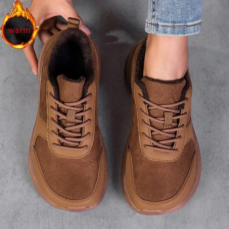 Winter Wide Head Men's sneakers Unisex Barefoot Comfortable Big Size warm Casual Shoes Non-slip Hiking Shoes Minimalist Shoes