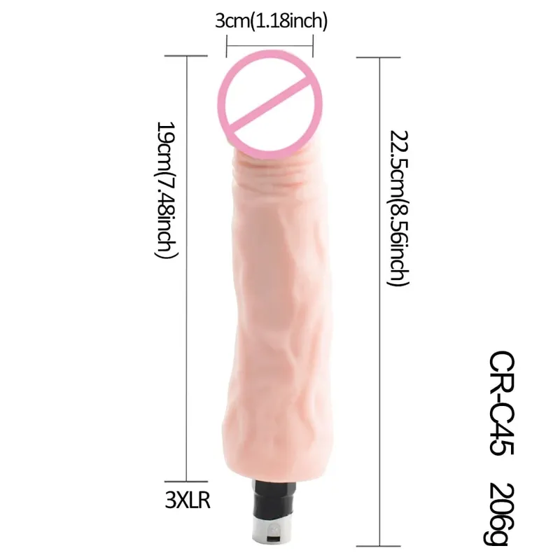 3XLR 3PRONG Attachment Dildo For Sex Machine Attachment Women and Men Sex Masturbation Love Machine Dildo Sex Toys