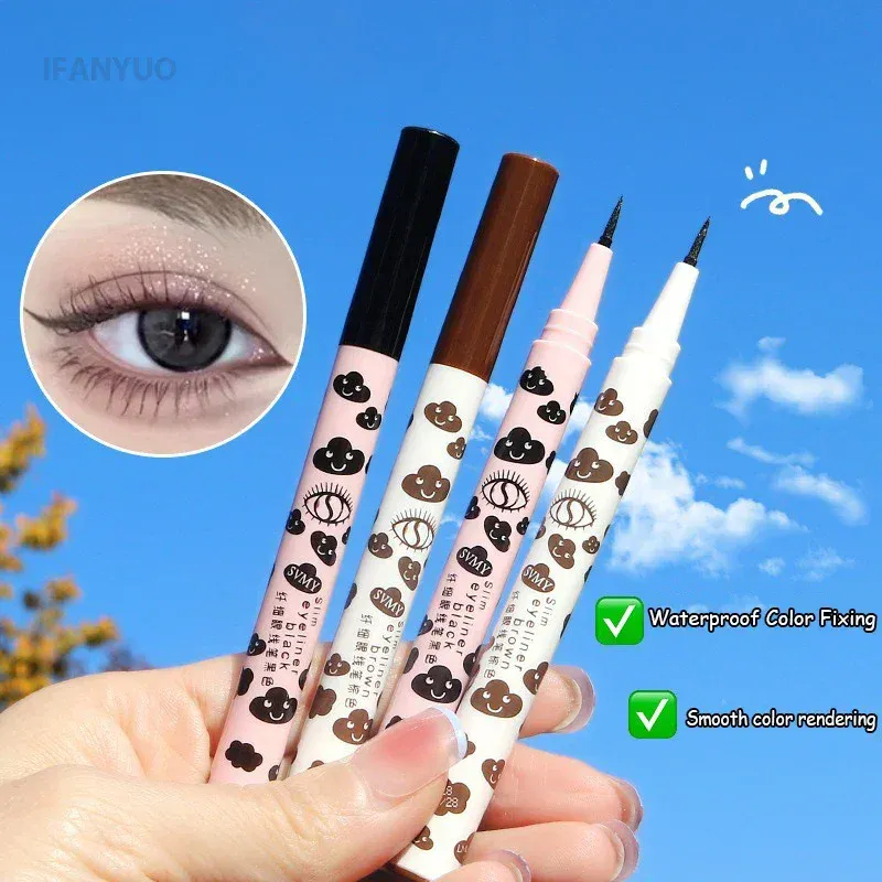 Stylo Eyeliner liquide mat naturel Ultra-fin, imperméable, séchage rapide, pour cils inférieurs, vers à soie, outil de maquillage pour les yeux lisses à haute teneur en pigments