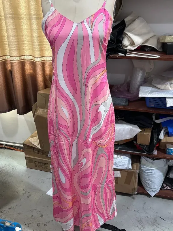 Robe longue imprimée à la mode pour femmes, élégante, sans manches, dos nu, Slim, moulante, Maxi, Chic, Robes de plage, de fête, d'été — image 9