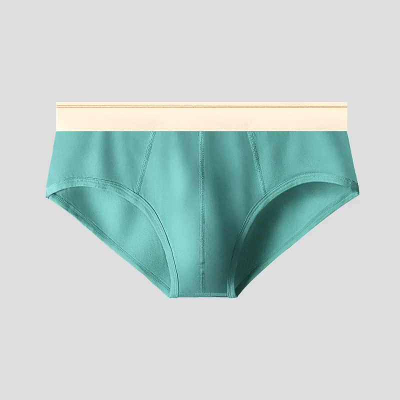 Men's pure cotton breathable and comfortable triangular underpants, mid-waist, skin-friendly and soft, teenagers' underpants
