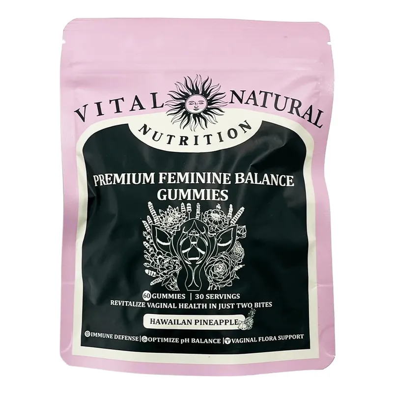 60 Pieces of Vital Source Feminine Balance Gummies Are Selling Well Caring for Women Preferred Gift - Hawaiian Pineapple
