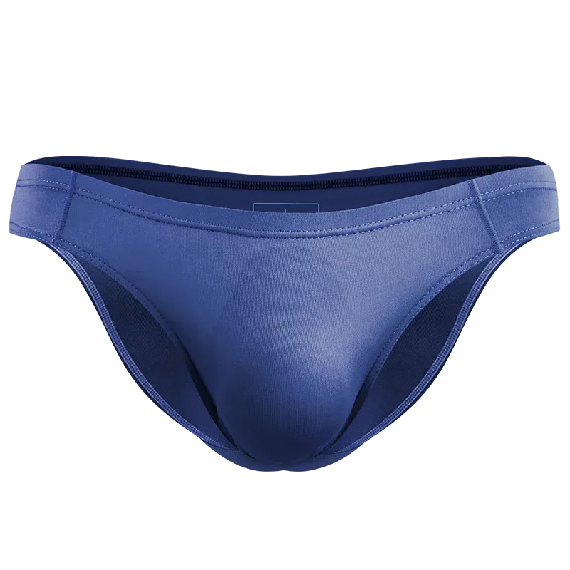 2PCS Men's Underpants Ice Silk Breathable Sexy Thin U Convex Transparent One Piece Low Waist Triangle Shorts Head