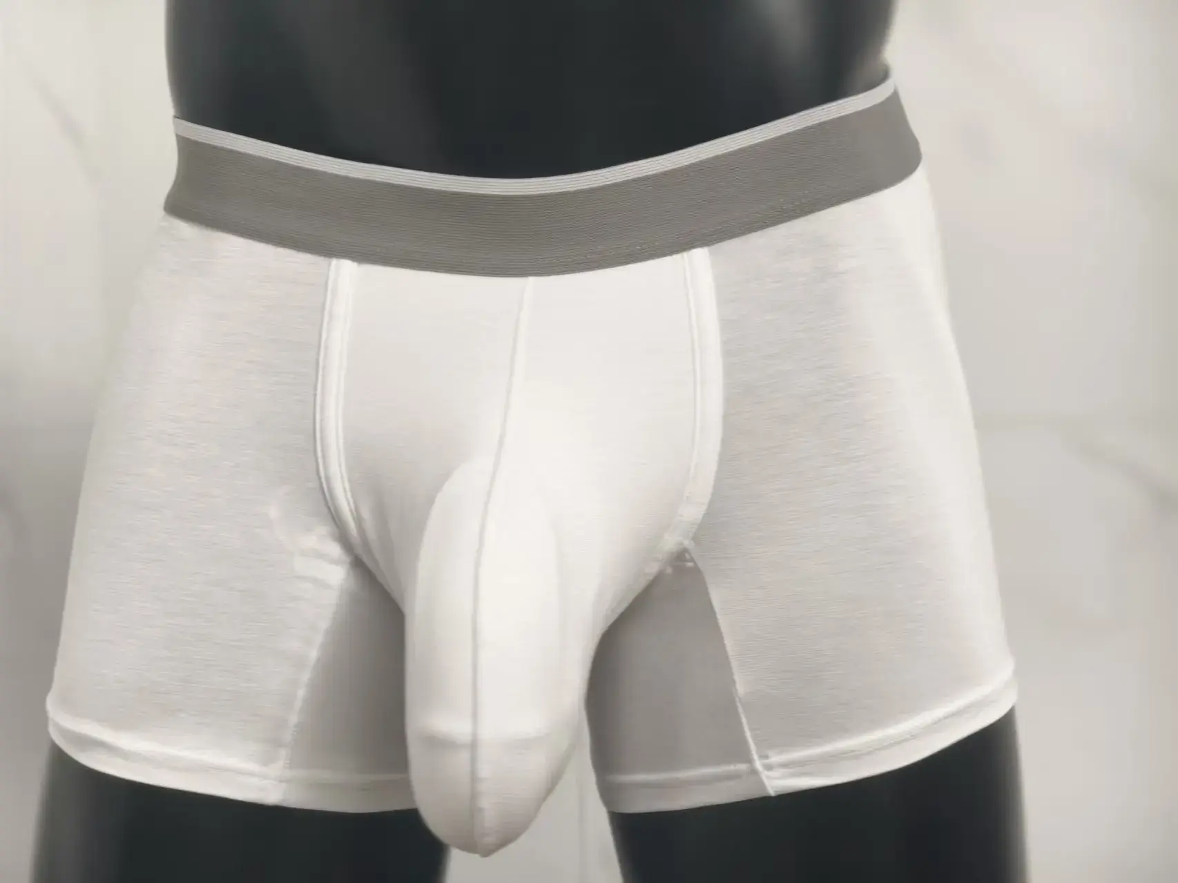 Cueca boxer masculina premium, cueca grande com bolsa extra grande, aumento de protuberância, respirável, leve, boxers masculinos