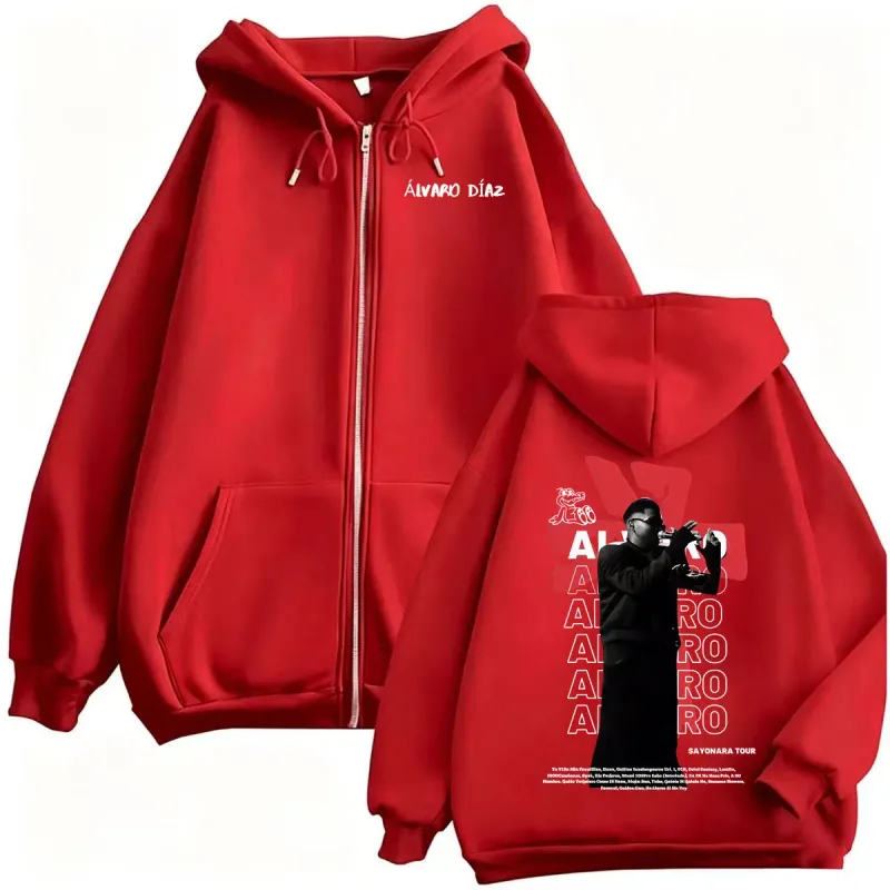 Omakase Alvaro Diaz Sayonara Tour Zipper Hoodies Men Women Harajuku Hip Hop Sweatshirts Jacket Coats Casual Fleece Zip Up Hoodie