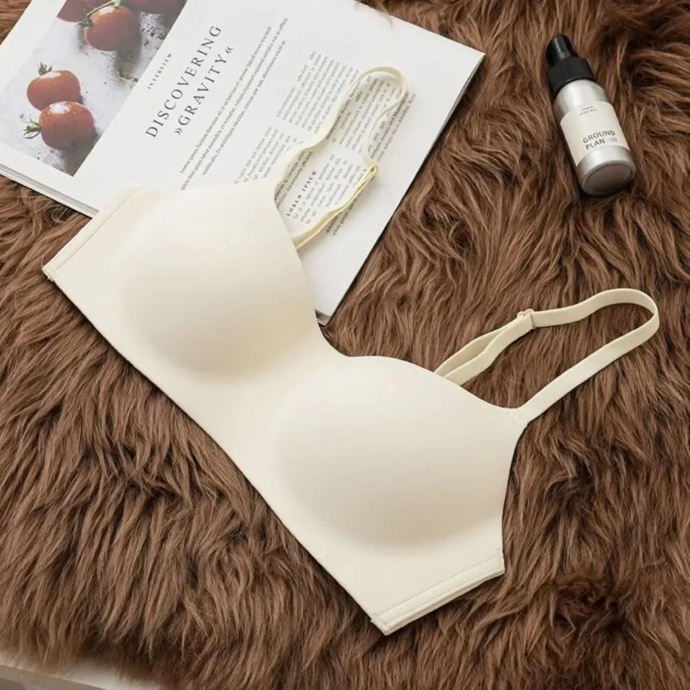 Soft Comfort Wireless Bra Breathable Fabric Elastic Material Push Up Bra Thin Cup Non-Wire Seamless Bra Lingerie Beauty
